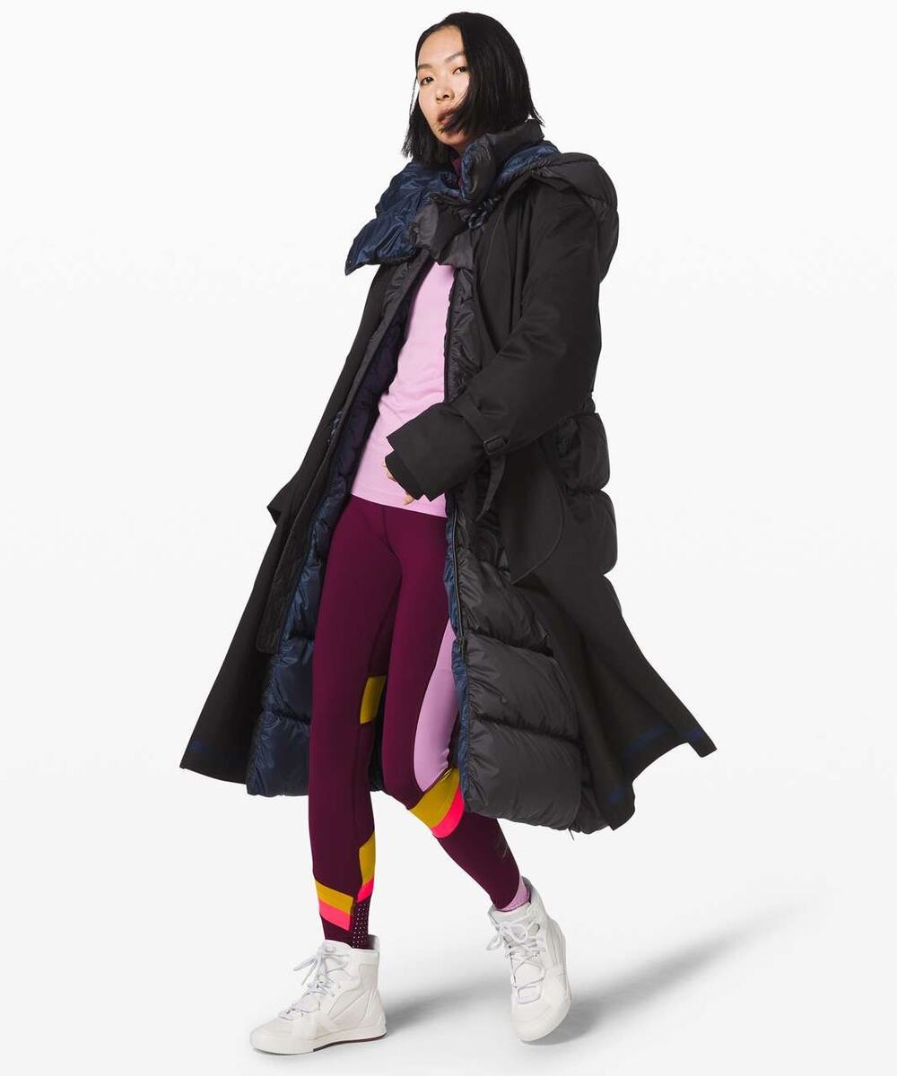 LULULEMON X ROKSANDA Puffer Inner Expanse Infinity Coat in Navy & Black US XXS